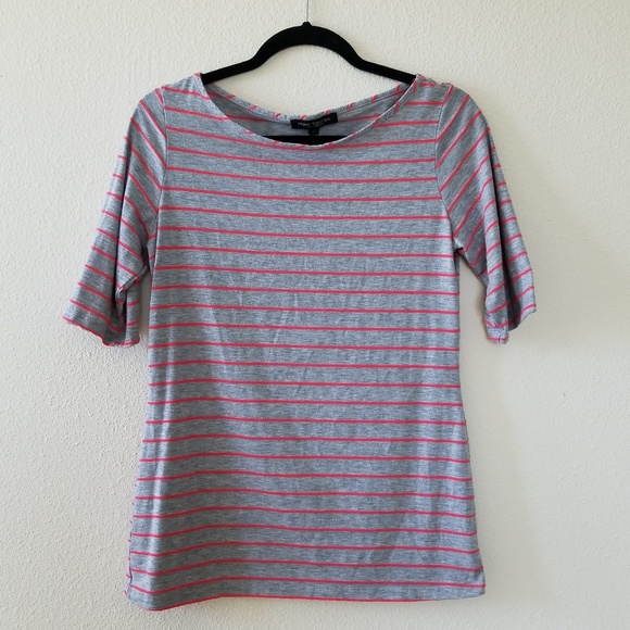 Green Envelope Tops - Striped Boat Neck Top